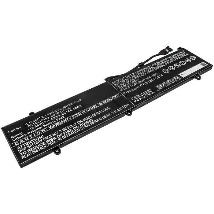 Batterij voor Lenovo Yoga Slim 7 15, 7-15IMH05, 5B10X18187, L19M4PF2 Laptop - 4500mAh 15.36V 