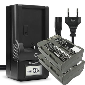 2x Batterij voor Fuji FinePix A205S, FinePix A205S Zoom, FinePix S5 Pro NP-150 Accu (1500mAh, 7.4V) + Oplader van CELLONIC