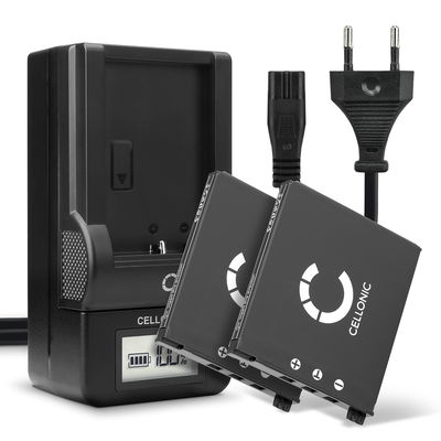 2x Accu voor Casio Exilim EX-S10, -S12, EX-Z80, -Z85, EX-Z90, EX-FS10, EX-Z19, EX-Z20 camera - NP-60 720mAh + Oplader BC-60L Vervangende batterij fototoeste, oplader, oplaadkabel