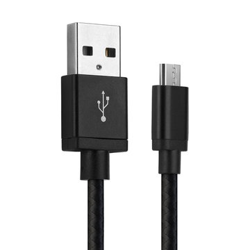 USB Kabel compatibel met Bose Soundlink Mini 2, Revolve, Revolve Plus, Micro, Color, Companion - 1m Oplaadkabel 2A Laad Snoer Nylon Datakabel zwart
