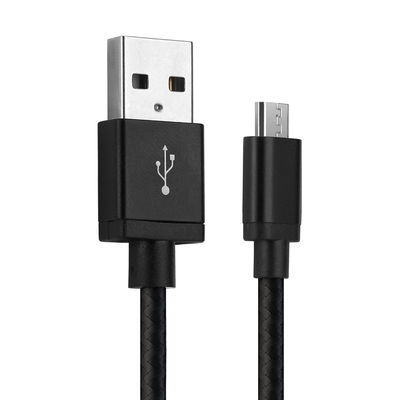 USB Kabel compatibel met Bose Soundlink Mini 2, Revolve, Revolve Plus, Micro, Color, Companion - 1m Oplaadkabel 2A Laad Snoer Nylon Datakabel zwart