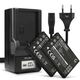 2x Accu voor Traveler HD 10X, 10XI; Maginon DC-5300; DC-5390 NP-60 (1180mAh) + Oplader