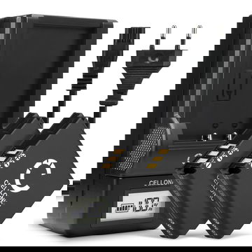 2x Batterij voor Fuji Finepix F40fd Finepix F20 Finepix F47fd Finepix F45fd / Fuji BC-70 / NP-70 1100mAh + Oplader camera van CELLONIC