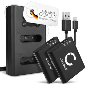 2x DB-110 Batteries for Ricoh GR III GR IIIx G900 G900SE WG-6 Compact Cameras - 1180mAh Ricoh DB-110 Battery Replacement + USB LCD Dual Smart Charger