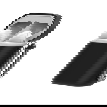 Siliconen, zwarte etui compatibel met Huawei Freebuds 2, Honor Flypods pro beschermhoes - Siliconen Protector Case - Bluetooth earbudcase met karabiner oplaad cover