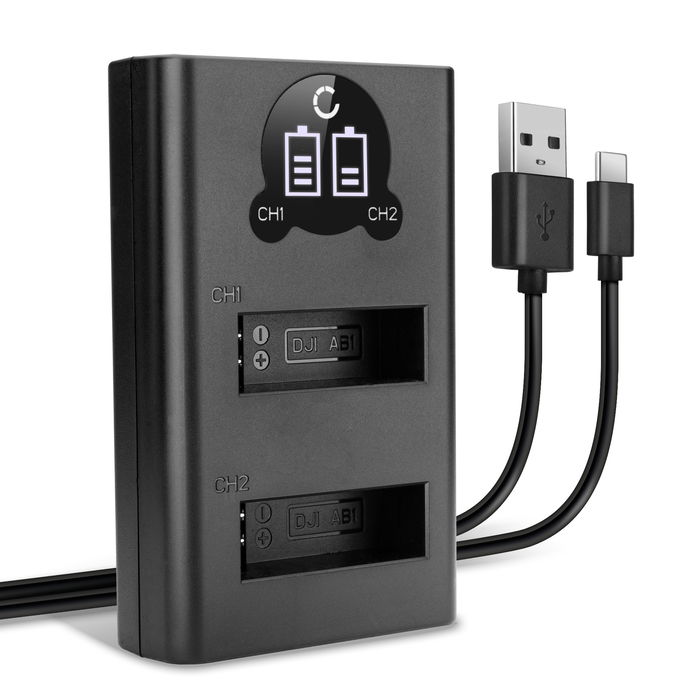 USB Dubbele Oplader voor DJI Osmo Action - Snelle en Slimme Lader, Laadkabel Voeding