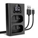 Dubbele acculader DMW-BTC15 + USB Kabel