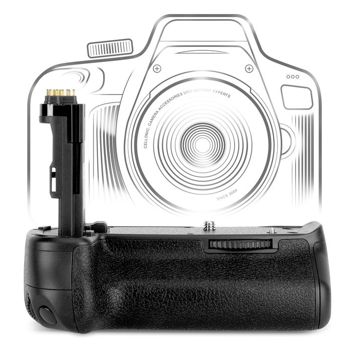 Canon EOS 6D battery grip BG-E13 accuhouder voor LP-E6 - vertical grip portret modus en ontspanner