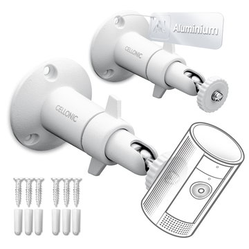 2x Camera ophangsysteem met 1/4 inch schroefdraad compatibel met Arlo, Ring, Blink, Eufy, Reolink, Wyze, Zumimall wandhouder veiligheidscamera bevestiging voor binnen en buiten, montage set