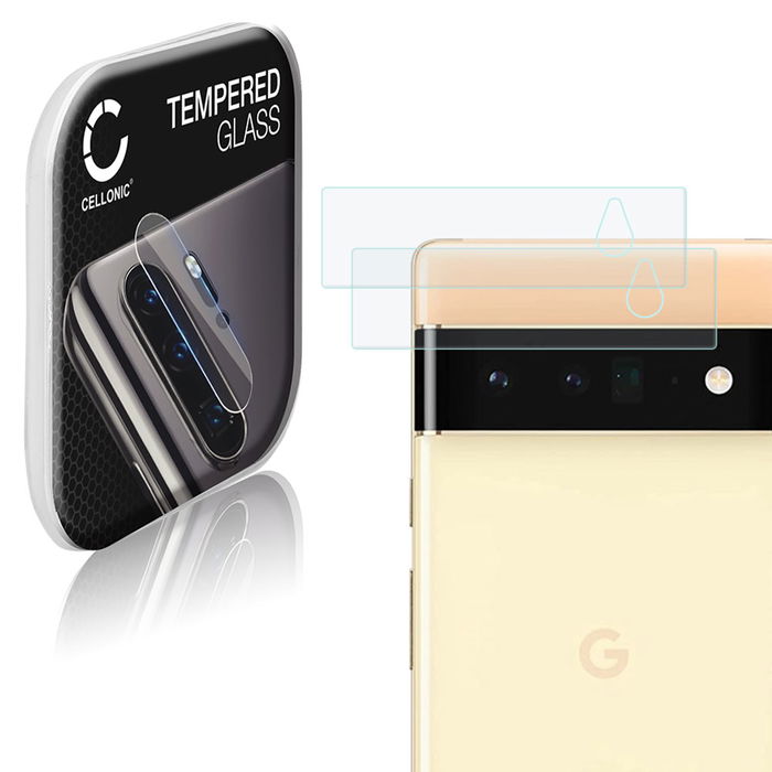 2x Screenprotector compatibel met Google Pixel 6 Pro smartphone (Beschermende cover voor cameralens, 9H, 0,33mm, Full Glue)