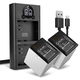 2x Accu A-2 3000mAh + Dubbele Oplader