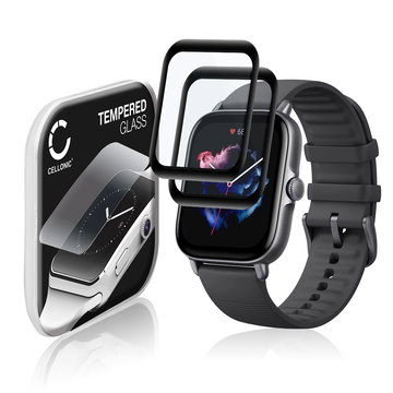 2x Displaybeschermglas Amazfit GTS 3 (3D Full Cover, 9H, 0,33mm, Full Glue) Tempered Glass