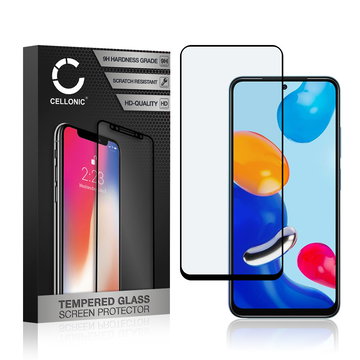 Vervangende screenprotector compatibel met Xiaomi Redmi Note 11 smartphone (3D Case-friendly, 9H, 0,33mm, Full Glue)