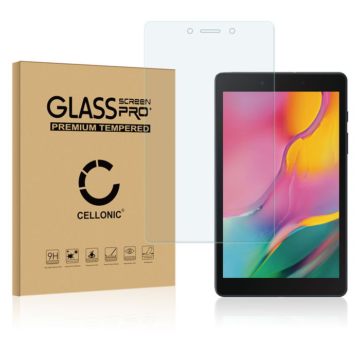 CELLONIC Screen Protector for Samsung Galaxy Tab A 8.0 (2019) SM-T290 Tablet Screen Cover Film - 2.5D 0,33mm Full Glue 9H Tempered Glass Display Screen Guard Crystal Clear