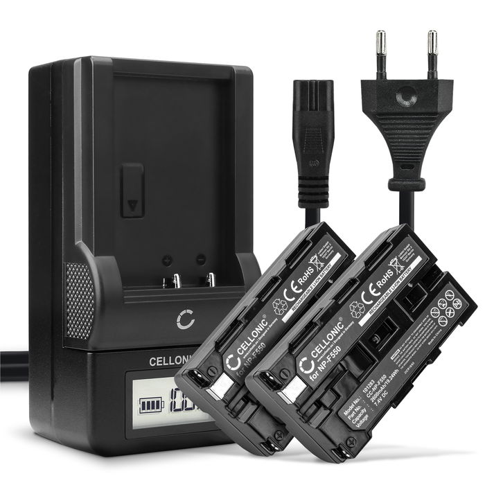 2x Camera accu voor Sony NP-F330 Accu 2600mAh + Oplader