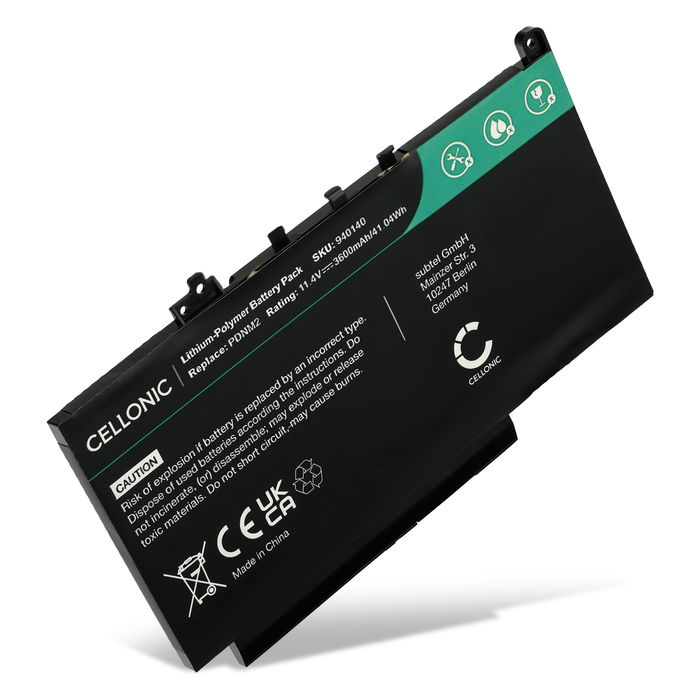 Batterij voor Dell Latitude 12 E7270 / Latitude 12 E7470 Laptop - 3600mAh 11.4V