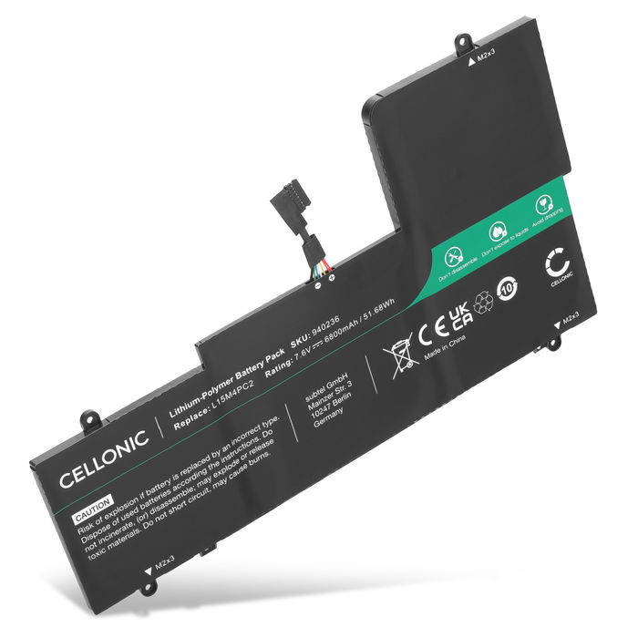 Batterij voor Lenovo Yoga 710-14IKB, 710-14ISK, 710-15IKB, 710-15ISK Laptop - 6800mAh 7.64V 