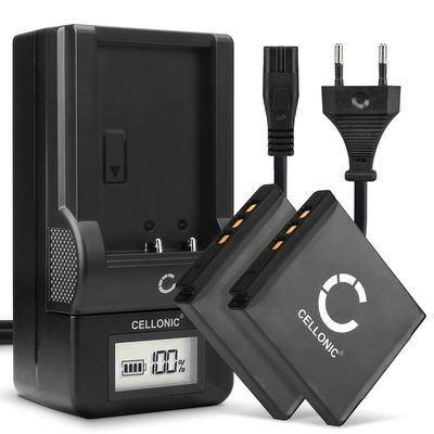 2x Batterij voor Kodak Easyshare M1033 M1093 IS M2008 V1073 V1233 V1253 V1273 PlaySport Zx3 PlayTouch Zi10 Zi8 700mAh + Oplader camera van CELLONIC