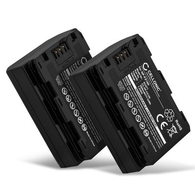 2x Batterij voor Sony Alpha 7 IV Sony Alpha 6700 A6600 ILCE-6600 A7S III A9 (Alpha 9 / ILCE-9) NP-FZ100 Accu (1600mAh, 7.2V) van CELLONIC