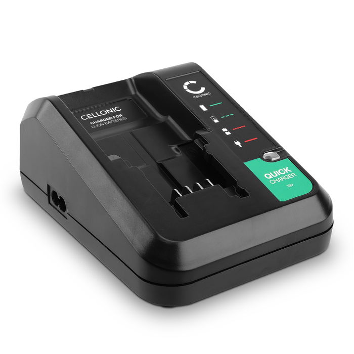 CELLONIC Black and Decker 18V Oplader voor Li-Ion Lithium Ion Accu's - 2,5A BDCAC202B Vervangende oplader voor elektrisch gereedschap, kabel