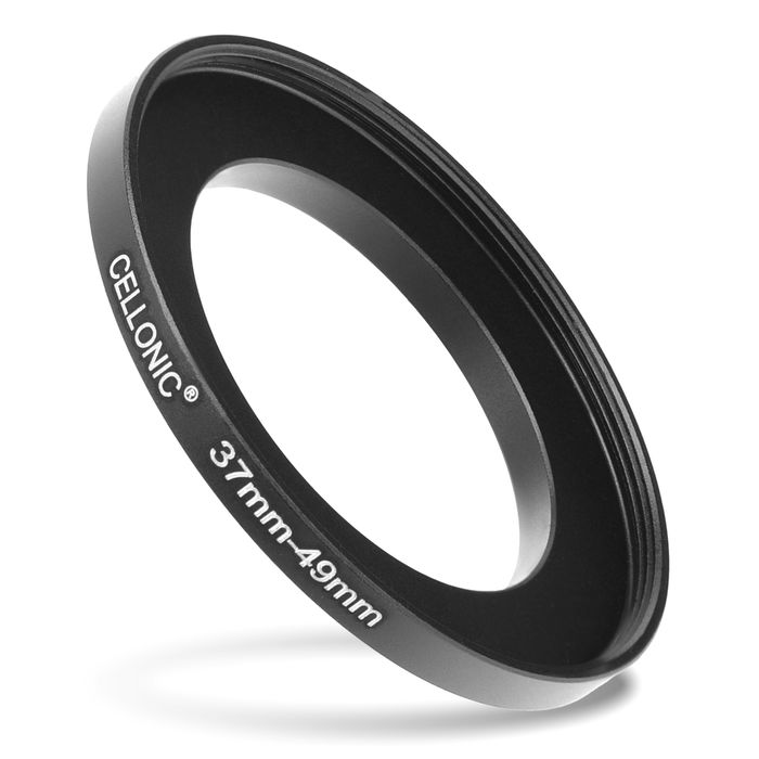 CELLONIC® 37mm to 49mm Step Up Ring – Lens Filter & Hood Stepping Up Adapter Ring Mount Adapter for Canon, Nikon, Sony, Fuji, Olympus Camera Lenses