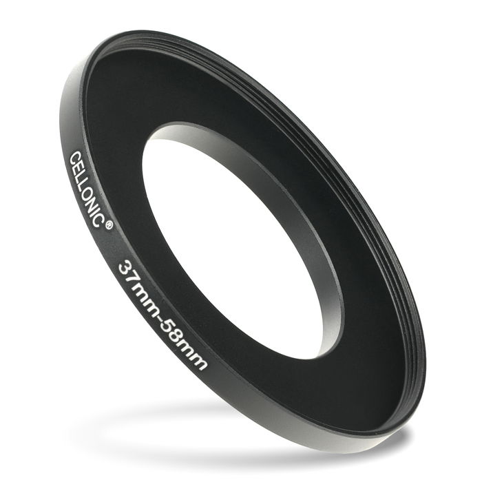 CELLONIC® 37mm to 58mm Step Up Ring – Lens Filter & Hood Stepping Up Adapter Ring Mount Adapter for Canon, Nikon, Sony, Fuji, Olympus Camera Lenses