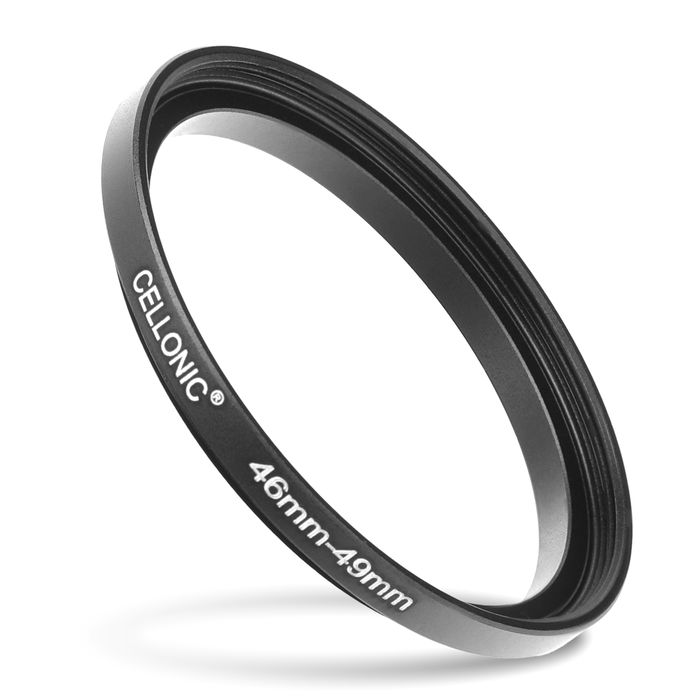 CELLONIC® 46mm to 49mm Step Up Ring – Lens Filter & Hood Stepping Up Adapter Ring Mount Adapter for Canon, Nikon, Sony, Fuji, Olympus Camera Lenses