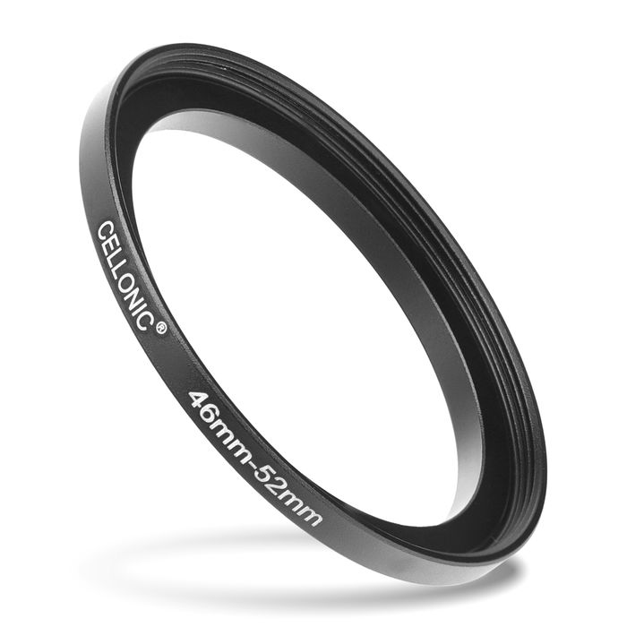CELLONIC® 46mm to 52mm Step Up Ring – Lens Filter & Hood Stepping Up Adapter Ring Mount Adapter for Canon, Nikon, Sony, Fuji, Olympus Camera Lenses