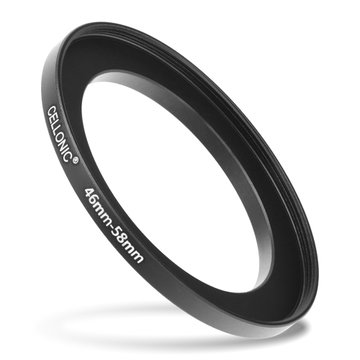 CELLONIC® 46mm to 58mm Step Up Ring – Lens Filter & Hood Stepping Up Adapter Ring Mount Adapter for Canon, Nikon, Sony, Fuji, Olympus Camera Lenses