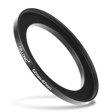 CELLONIC® 52mm to 67mm Step Up Ring – Lens Filter & Hood Stepping Up Adapter Ring Mount Adapter for Canon, Nikon, Sony, Fuji, Olympus Camera Lenses