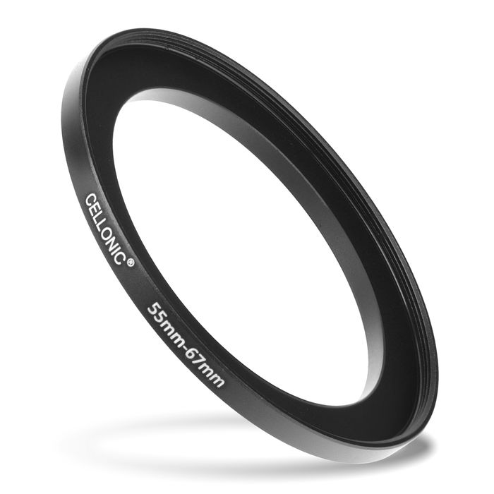 CELLONIC® 55mm to 67mm Step Up Ring – Lens Filter & Hood Stepping Up Adapter Ring Mount Adapter for Canon, Nikon, Sony, Fuji, Olympus Camera Lenses