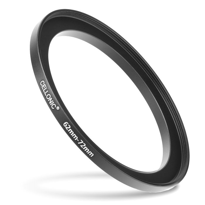 CELLONIC® 62mm to 72mm Step Up Ring – Lens Filter & Hood Stepping Up Adapter Ring Mount Adapter for Canon, Nikon, Sony, Fuji, Olympus Camera Lenses
