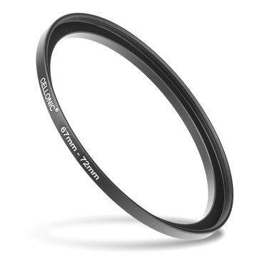 CELLONIC® 67mm to 72mm Step Up Ring – Lens Filter & Hood Stepping Up Adapter Ring Mount Adapter for Canon, Nikon, Sony, Fuji, Olympus Camera Lenses