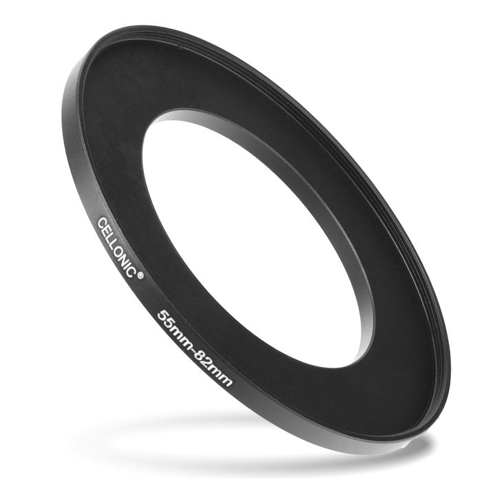 CELLONIC® 55mm to 82mm Step Up Ring – Lens Filter & Hood Stepping Up Adapter Ring Mount Adapter for Canon, Nikon, Sony, Fuji, Olympus Camera Lenses