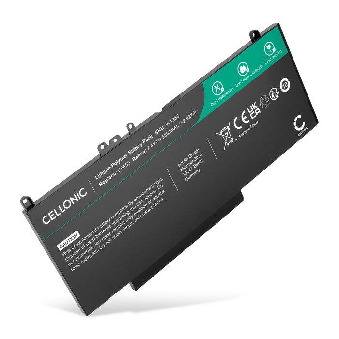 Dell Latitude 12 E5250 Batterij 5800mAh van Cellonic