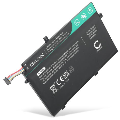Accu voor Lenovo ThinkPad L480, L590, L490, L580,L15 Gen 1, Gen2, L14 Gen 1, Gen 2, L17C3P52, 01AV463 L17C3P51/01AV448 (4100mAh, 11.1V) van CELLONIC