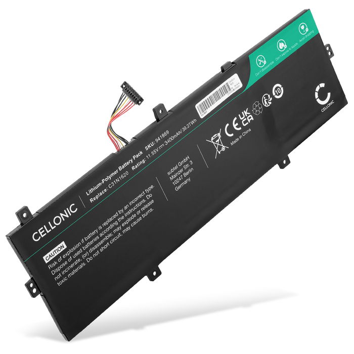 ASUS UX430U vervangende batterij voor laptop - Extra of reserve accu 3400mAh