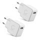 2x USB-oplader 5W 1 USB Poort