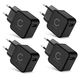 4x USB-oplader 5W 1 USB Poort