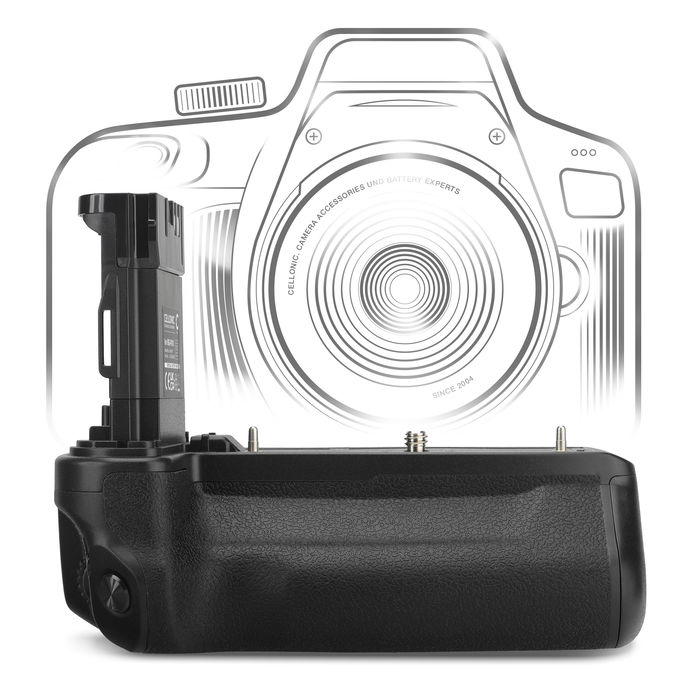 Canon EOS R5 C battery grip BG-R10 accuhouder voor LP-E6N, LP-E6NH - vertical grip portret modus en ontspanner