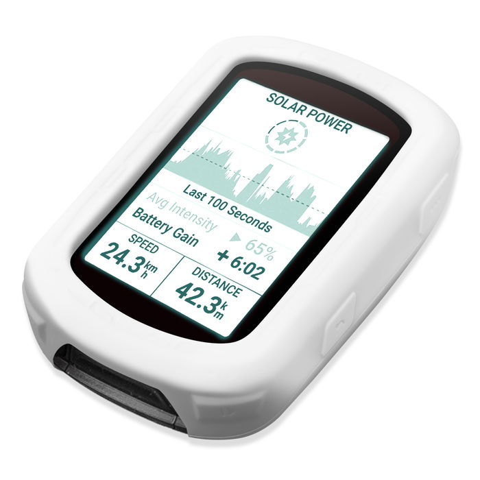 Garmin Edge 840 siliconen bumpercase - optimale bescherming voor fiets navigatie / fietscomputers wit - Siliconen protection
