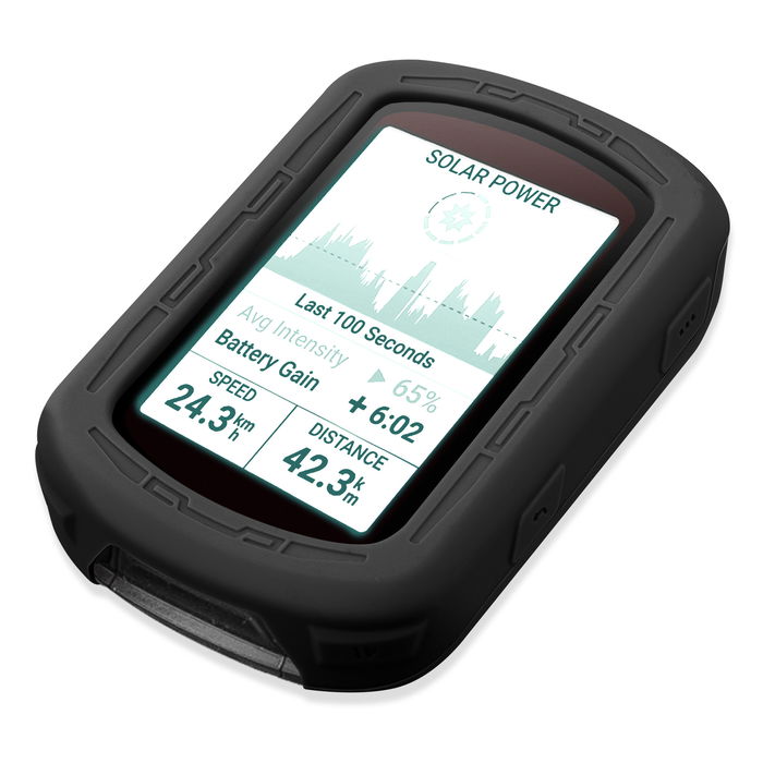 Garmin Edge 540 Solar siliconen bumpercase - optimale bescherming voor fiets navigatie / fietscomputers zwart - Siliconen protection
