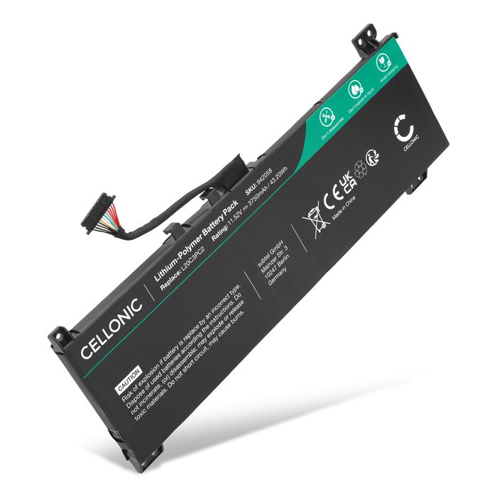 Lenovo L20C3PC2 Accu Batterij 3750mAh van Cellonic