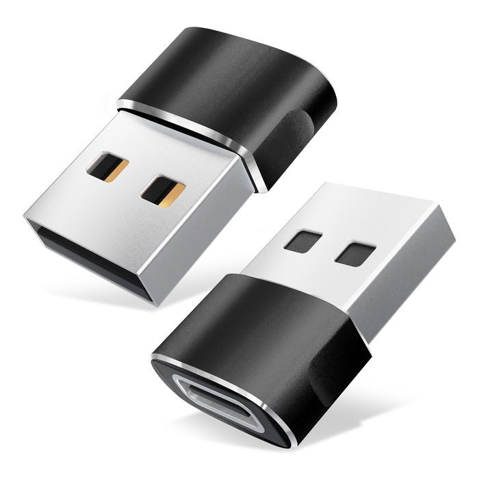 2x Oppo A40 2x USB C naar USB A Adapter van Cellonic - zwart