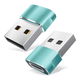 2x USB Adapter USB-C (Type-C) naar USB A