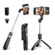 Selfiestick en statief zwart
