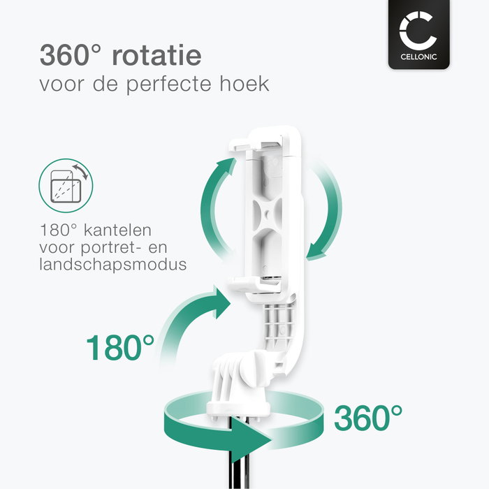 Huawei Mate RS Porsche Design Selfie Stick & Statief met Afstandsbediening van Cellonic – Wit