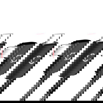 2xUSB C naar USB C 100W kabel L vorm rechte hoek 1m Nylon oplaadgegevenskabel USB 3.1 10 Gbps 8K voor mobiele telefoon, tablet, smartwatch, GPS, speaker en meer