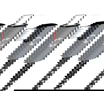 2xUSB C naar USB C 100W kabel L vorm rechte hoek 1m Nylon oplaadgegevenskabel USB 3.1 10 Gbps 8K voor mobiele telefoon, tablet, smartwatch, GPS, speaker en meer