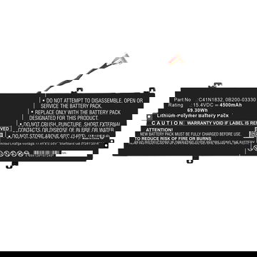 Battery for ASUS Pro P3540FA, Pro P3540FB, Pro 3548FB, Pro 574FB, PX574F, C41N1832 15.4V 4500mAh from CELLONIC